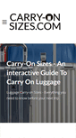Mobile Screenshot of carryonsizes.com