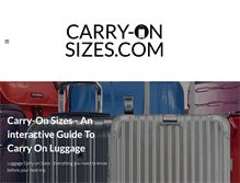 Tablet Screenshot of carryonsizes.com